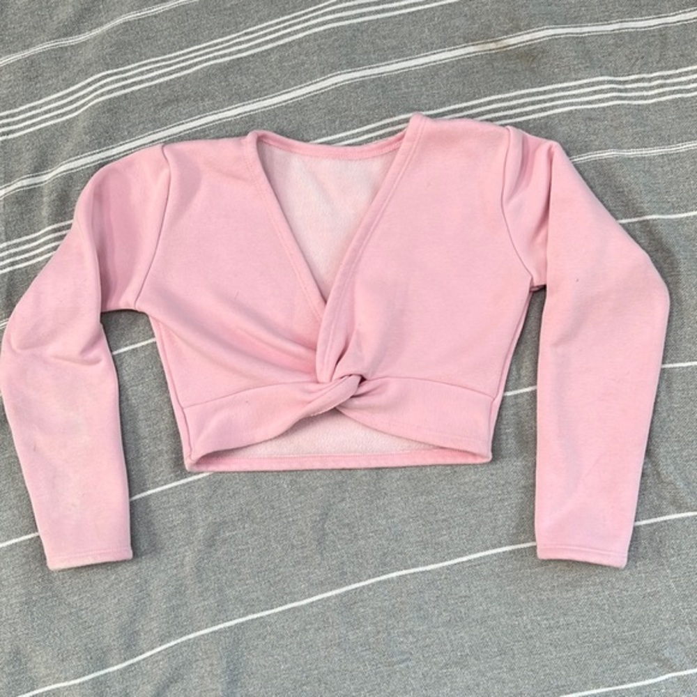 Girls ballet top pink, thick and soft. EUC